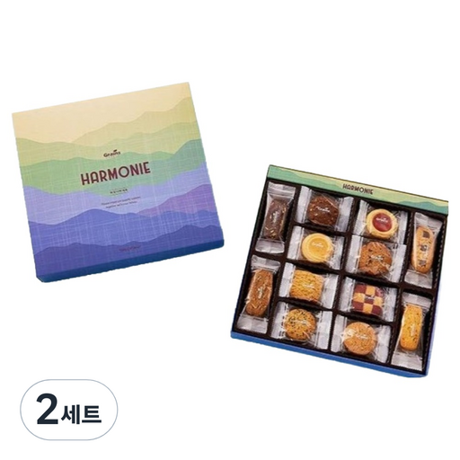 그래인스쿠키 하모니에 쿠키 44p + 쇼핑백 세트
