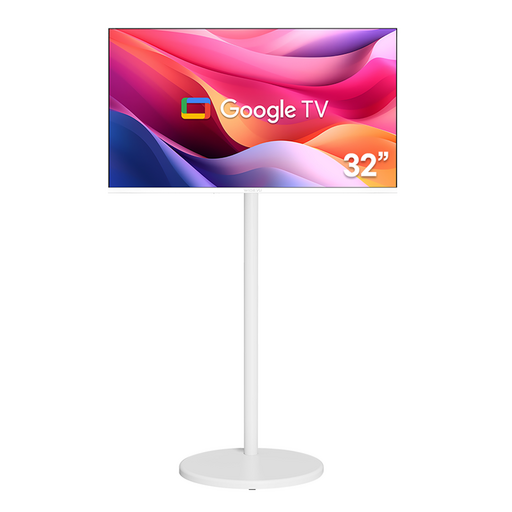 [10% 환급가전] 와이드뷰 HD 화이트에디션 스마트 TV + 삼탠바이미 V1 이동식 거치대 세트, 81cm, GTWV320HD11(TV)EKWBYME38(스탠드), 스탠드형, 고객직접설치