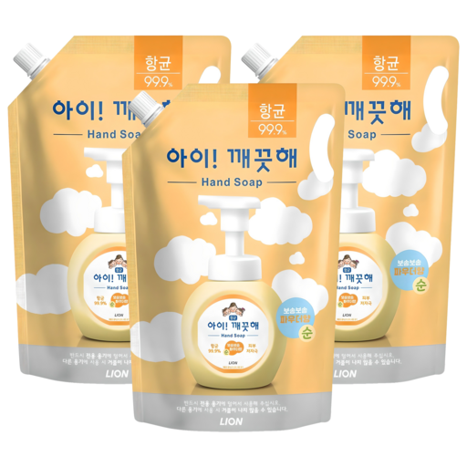 아이깨끗해 폼 핸드솝 보송보송 파우더향 순 리필