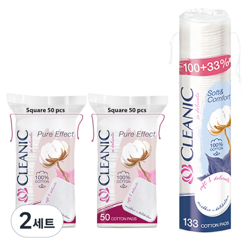 클레아닉 소프트터치 사각 100p + 컴포트133p 기획 세트