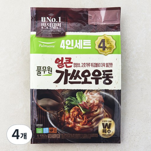 풀무원 얼큰가쓰오 우동 4인분