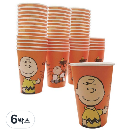 찰리브라운 칼라 종이컵 13oz