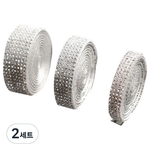 모나코올리브 DIY 큐빅 스티커 롤 4줄 + 6줄 + 8줄 세트