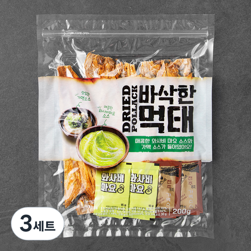 더 바삭한구운먹태 140g + 와사비마요 15g x 2p + 전주 가맥 소스 15g x 2p