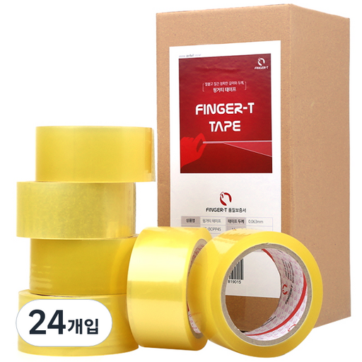 핑거티 중포장용 박스테이프 48mm x 45m x 0.063mm