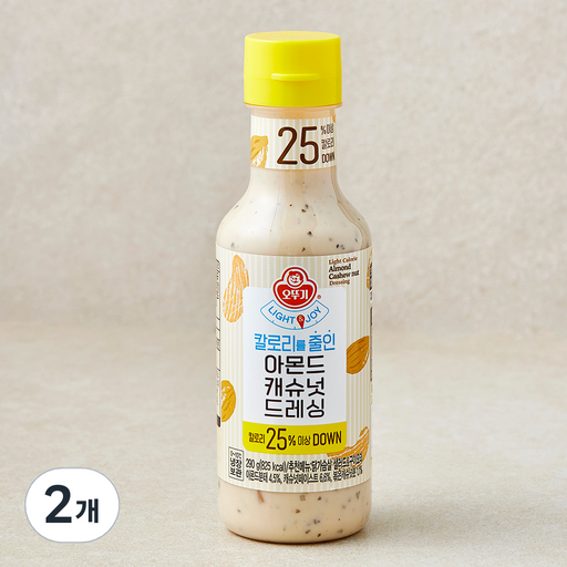 오뚜기 LIGHT & JOY 칼로리를 줄인 아몬드 캐슈넛 드레싱