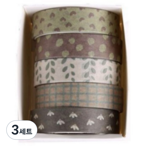 꼬까 자연 디자인 마스킹 테이프 5종 세트 05 캠퍼