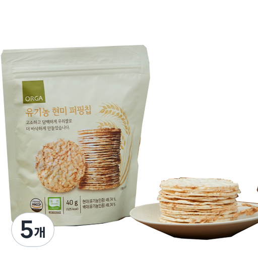 ORGA 유기농 현미 퍼핑칩 40g