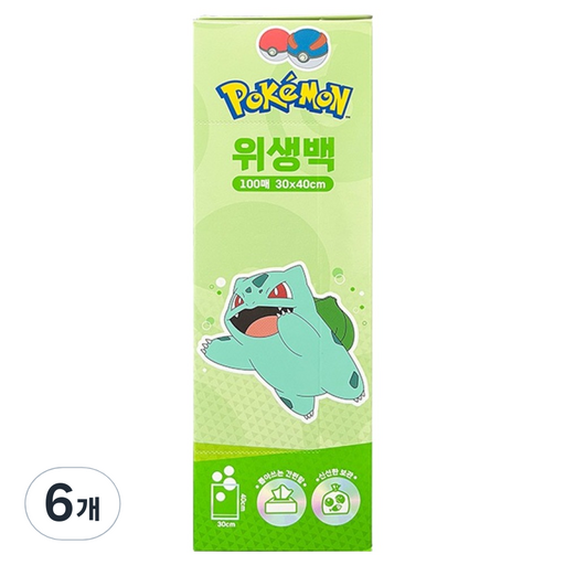 롯데이라이프 포켓몬 이상해씨 위생팩 30cm x 40 cm