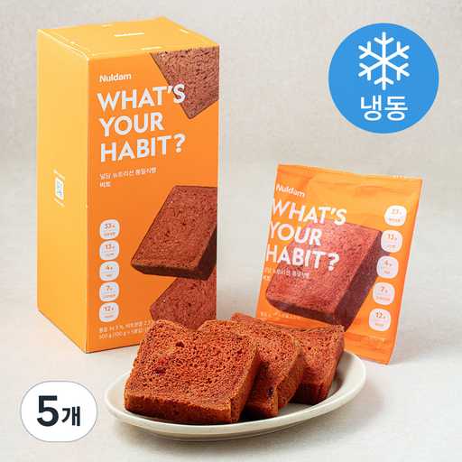 널담 뉴트리션 통밀식빵 비트 5개입 (냉동)
