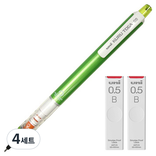 유니 쿠루토가 샤프 스탠다드 모델 그린 M5-450 + 쿠루토가 전용 샤프심 B 2p 세트