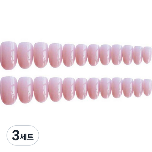 네이처스파머 컬렉션 네일팁 스킨톤 피치 핑크쉬폰 24p 세트 CS-46