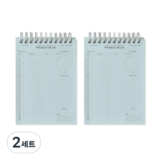 플레픽 프레스 A6 체크패드 위클리플랜 만년형 2p