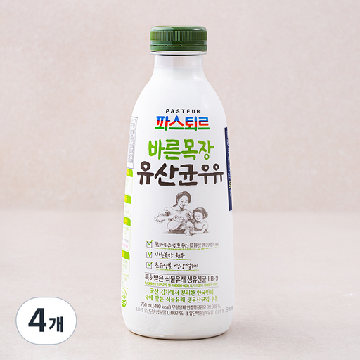 파스퇴르 바른목장 유산균 우유