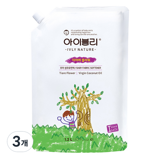 아이블리네이쳐 코코넛 오일 성분 섬유유연제 티아레 플라워향 본품