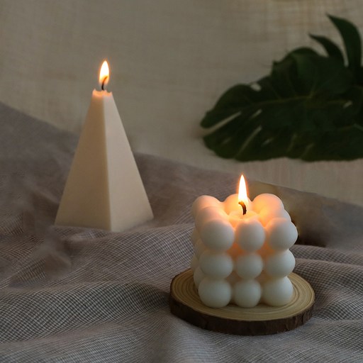 제이블룸 버블 오브제 캔들 160g 6 x 6 cm + 펜타곤 오브제 캔들 140g 세트