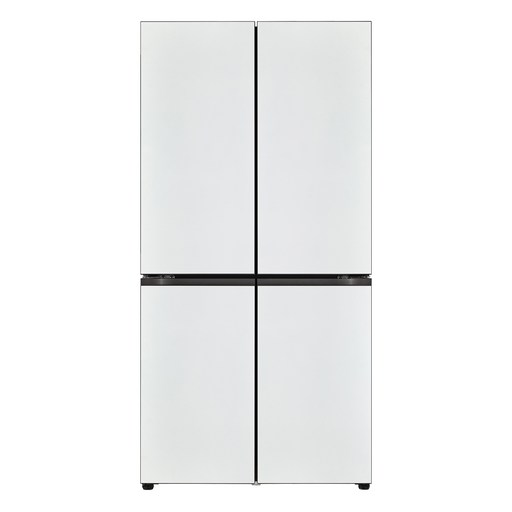 [색상선택형] LG전자 디오스 오브제컬렉션 4도어 냉장고 M873MWW041S 875L 방문설치, 메탈 화이트, M873MWW041S