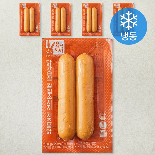 허스델리 육식토끼닭가슴살 칼집소시지 치즈불닭 (냉동)