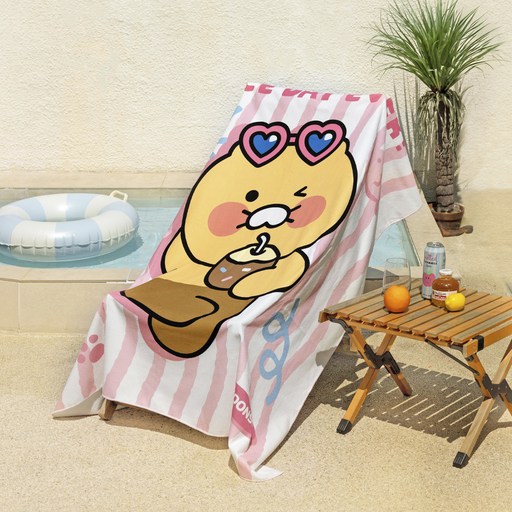 춘식이 비치 타월 휴식