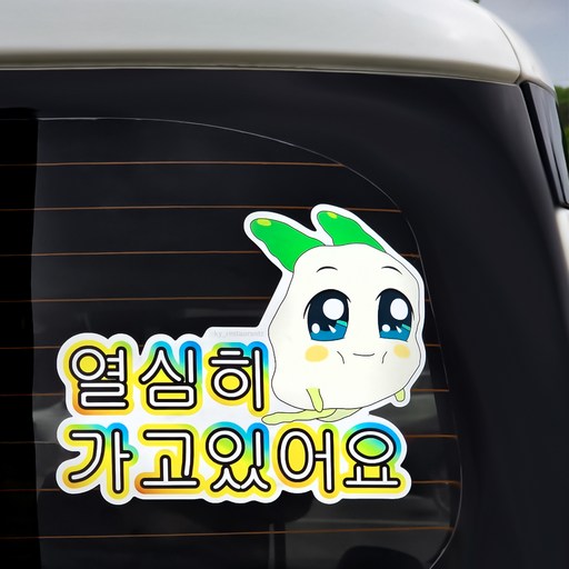 벨르아망 쿵야 차량용 초보운전 스티커