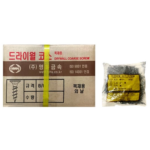 이노공구 목재용 코스나사 흑색 3.8 x 50 mm 1512