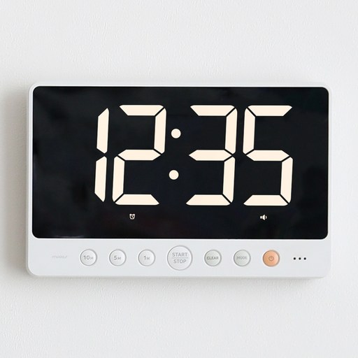 무아스 빅스크린 LED 24cm 충전식 타이머 시계