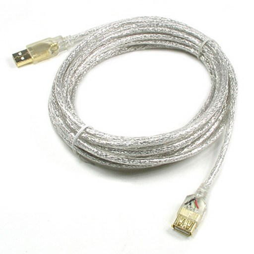 컴스 고급형 USB M FA 연장 케이블 투명 GOLD C3215