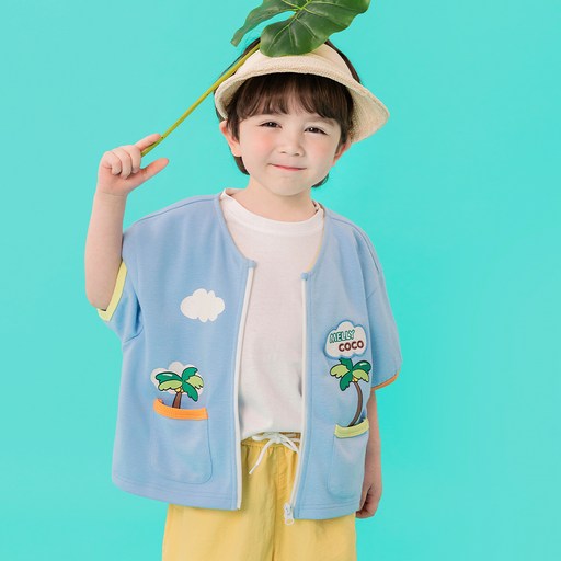 멜리코코 아동용 구름이 동동 짚업점퍼