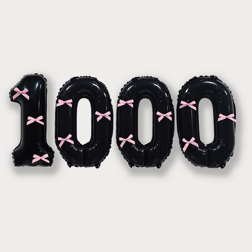 올리브파티 숫자 풍선  발레코어 리본 12p 기본 세트