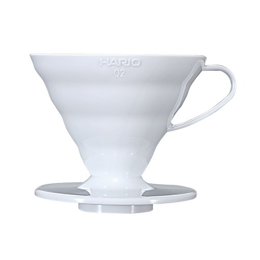 하리오 V60 플라스틱 투과 드리퍼 화이트 VD-INT-02W 1~4인용