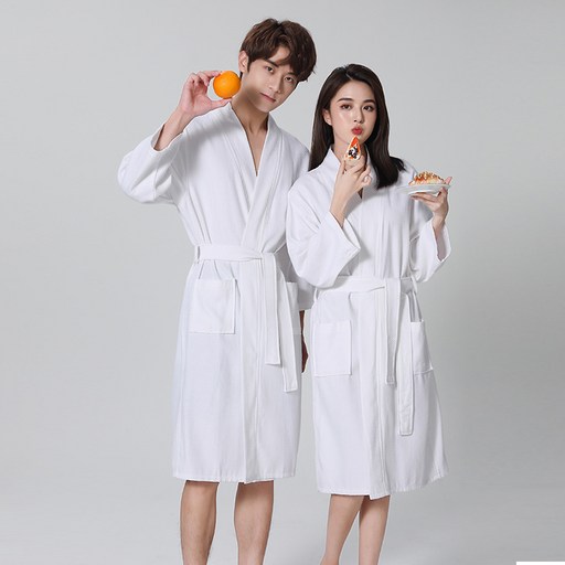 씨오브비 커플용 얇고 부드러운 목욕 샤워 가운