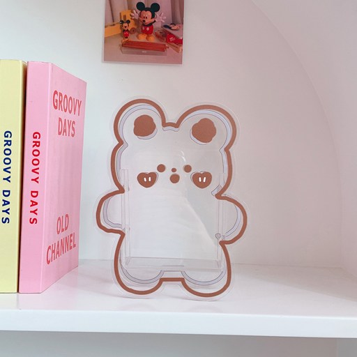 보냄 아크릴 캐릭터 연필꽂이 초코곰
