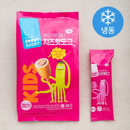 푸디버디 부드러운 미니 치즈 핫도그 (냉동)