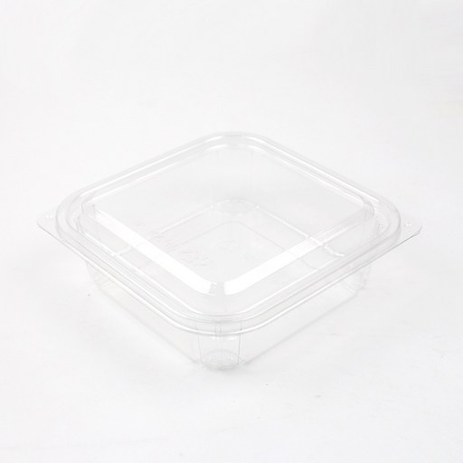 아이엔피 투명 사각 샐러드 용기 600ml 16 x 16 x 4.5 cm SK-107
