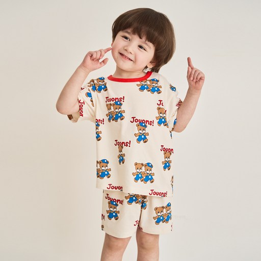 ROTOTO bebe 兒童凱莉短袖寬鬆家居服上下套裝