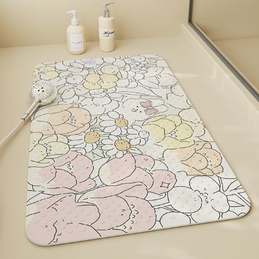 데이소이 심플 디자인 흡착 욕실 욕조 매트 70 x 40 cm