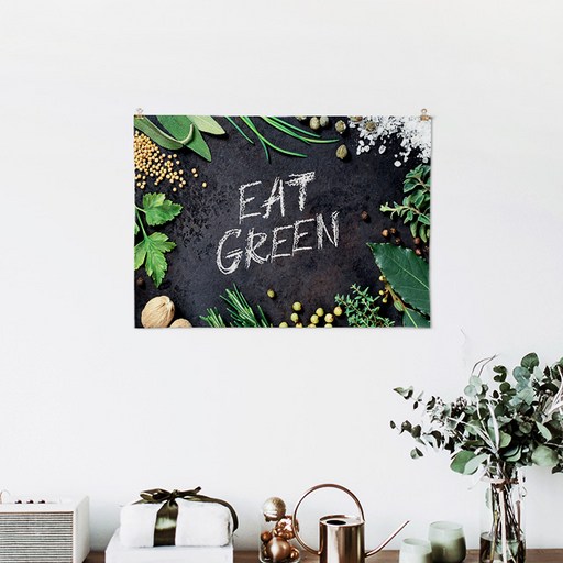 판다스틱 패브릭 포스터 Eat green F387
