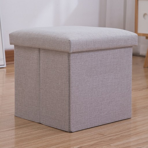 으네야 정방형 접이식 수납 스툴의자 소형(25 x 25 x 25 cm)