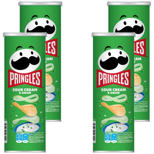 PRINGLES 品客 洋芋片 洋蔥口味, 102g, 4罐