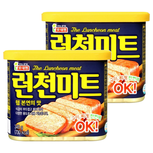 LOTTE 樂天 Ham 午餐肉, 340g, 2罐