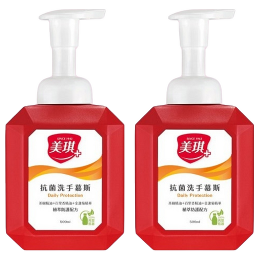 美琪 抗菌洗手慕斯, 500ml, 2瓶
