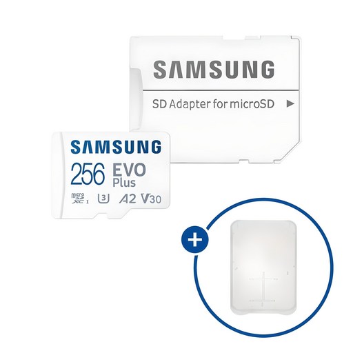 삼성전자 공식인증 정품 마이크로SD카드 EVO PLUS MB-MC256SA/KR + SD카드 케이스