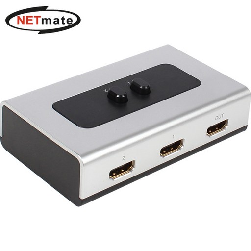강원전자 넷메이트 NM-HS21 HDMI 2:1 수동선택기(벽걸이형/가이드 포함)
