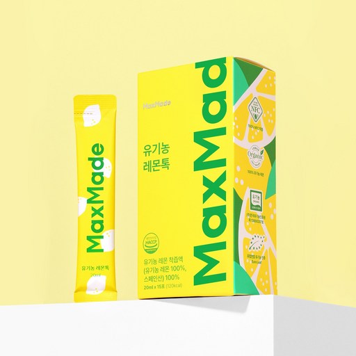 맥스메이드 유기농 레몬즙 100% 레몬톡
