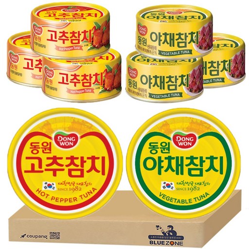 [블루존] 동원참치 90g 2종 B세트 (고추 야채)x4