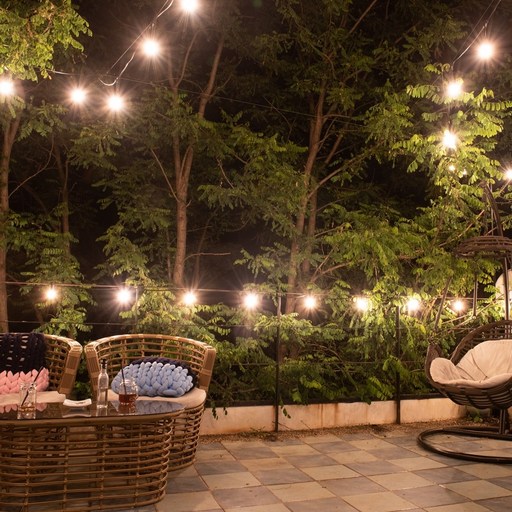 방수 파티라이트 전구세트 카페 스트링 라이트 오징어등 7구 10구 20구 30구 40구 야외 줄조명 알전구 220V, 주광색, 20개