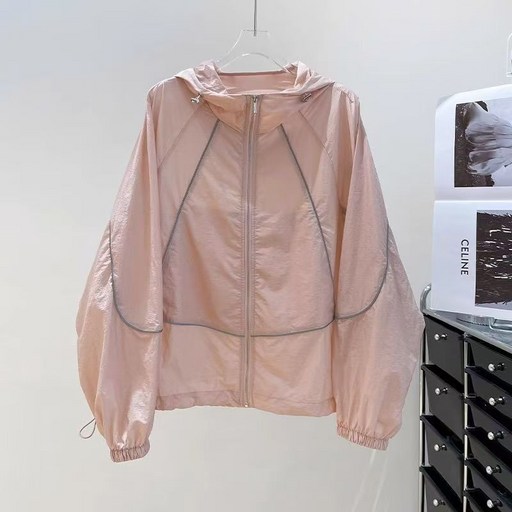 Asure 여름 여성 얇다 후드 점퍼 아웃도어 자외선 차단 재킷