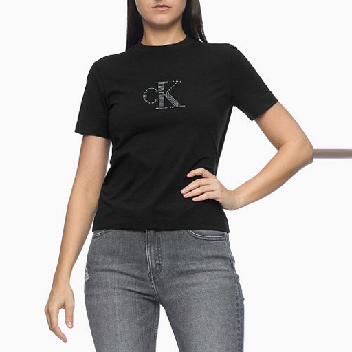 캘빈클라인 AK분당점 캘 빈클라인진 여성 임벨리시먼트 반팔 티셔츠 J215807-BEH