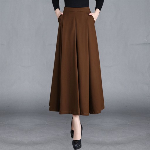 besteffie 여성 고급스러운 봄가을 와이드 팬츠 스커트 하이웨이스트 편안한 빅사이즈 데일리룩 여자 치마 바지 Q55