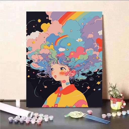 DIY 명화그리기 유화 그림 그리기 아크릴화 30*40cm